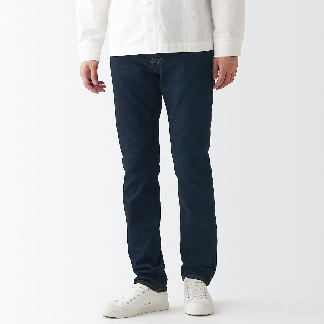 Pantaloni slim in denim elasticizzato Lunghezza gamba extra lunga