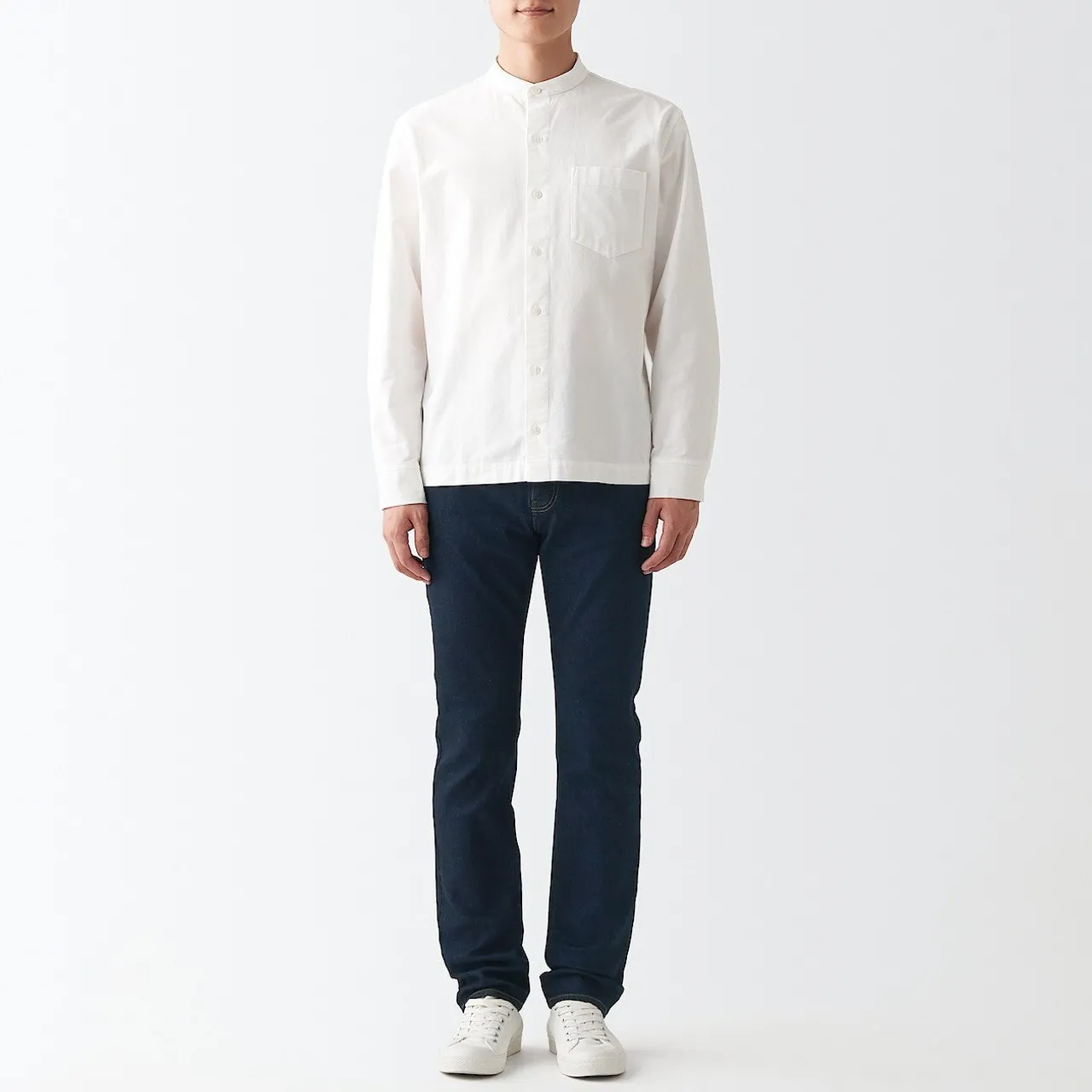 Pantaloni slim in denim elasticizzato Lunghezza gamba extra lunga
