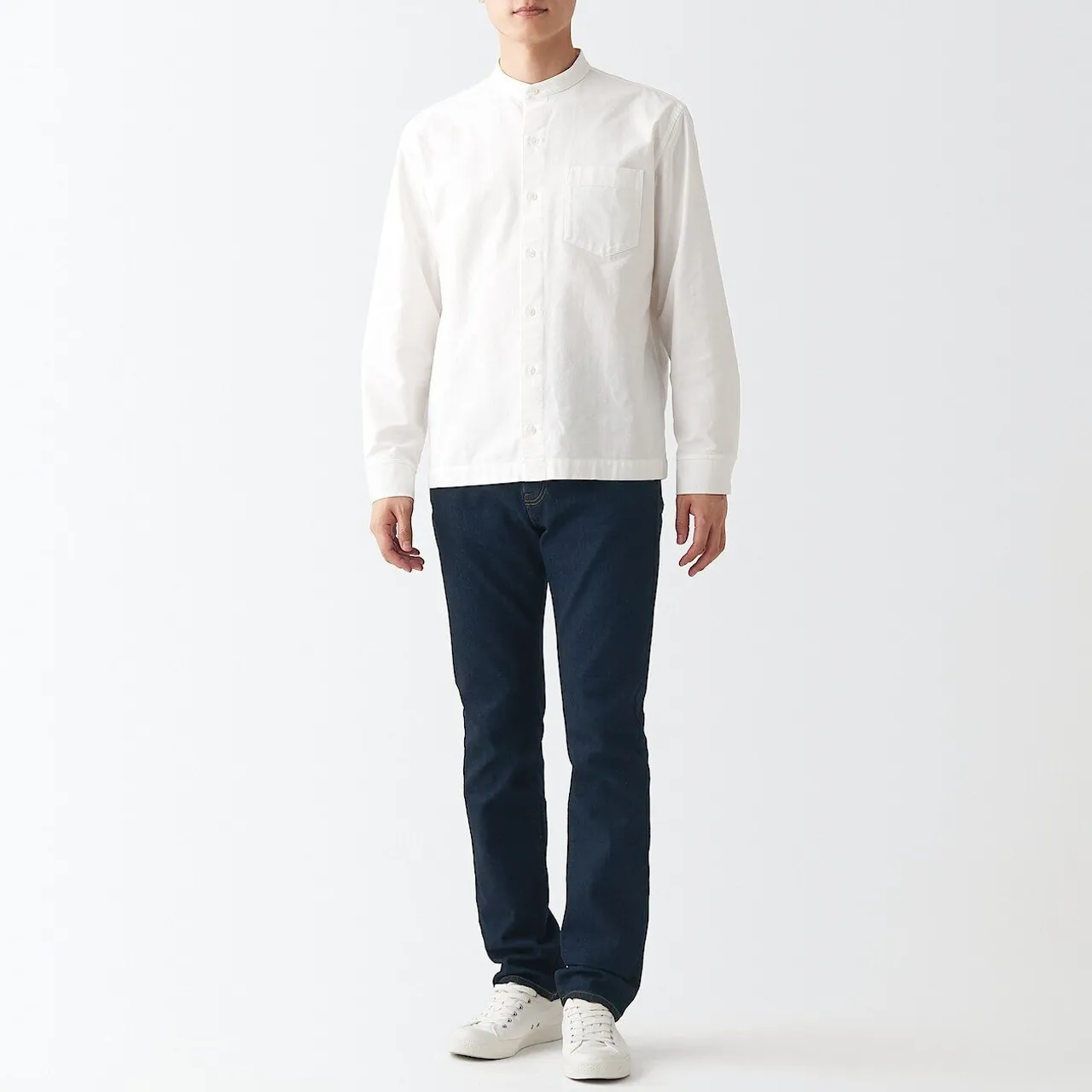 Pantaloni slim in denim elasticizzato Lunghezza gamba extra lunga