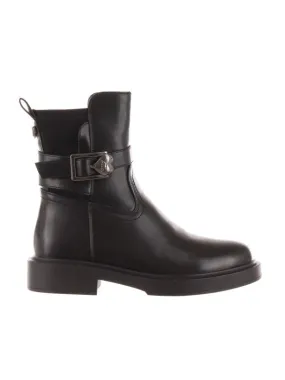 Fake leather ankle boot